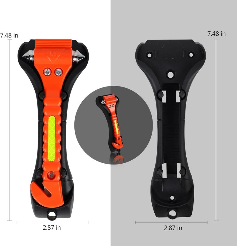 MorTime 6 Pack Car Safety Hammer Window Breaker, Car Emergency Escape Tool, Window Hammer Seat Belt Cutter - Image 3